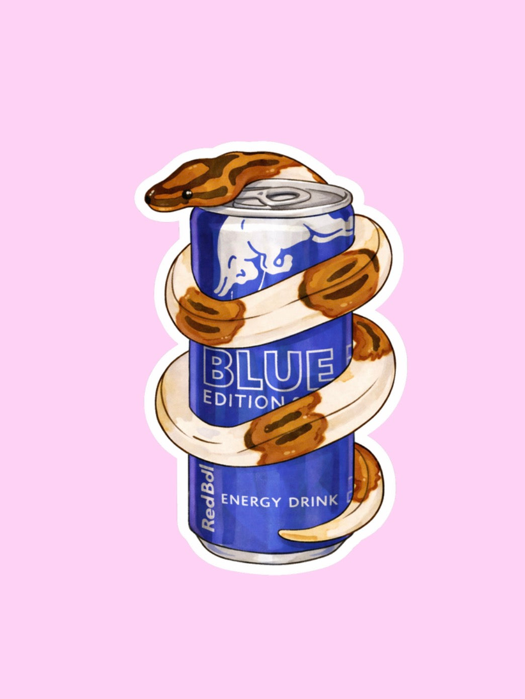 Snake X Blueberry Redbull Sticker