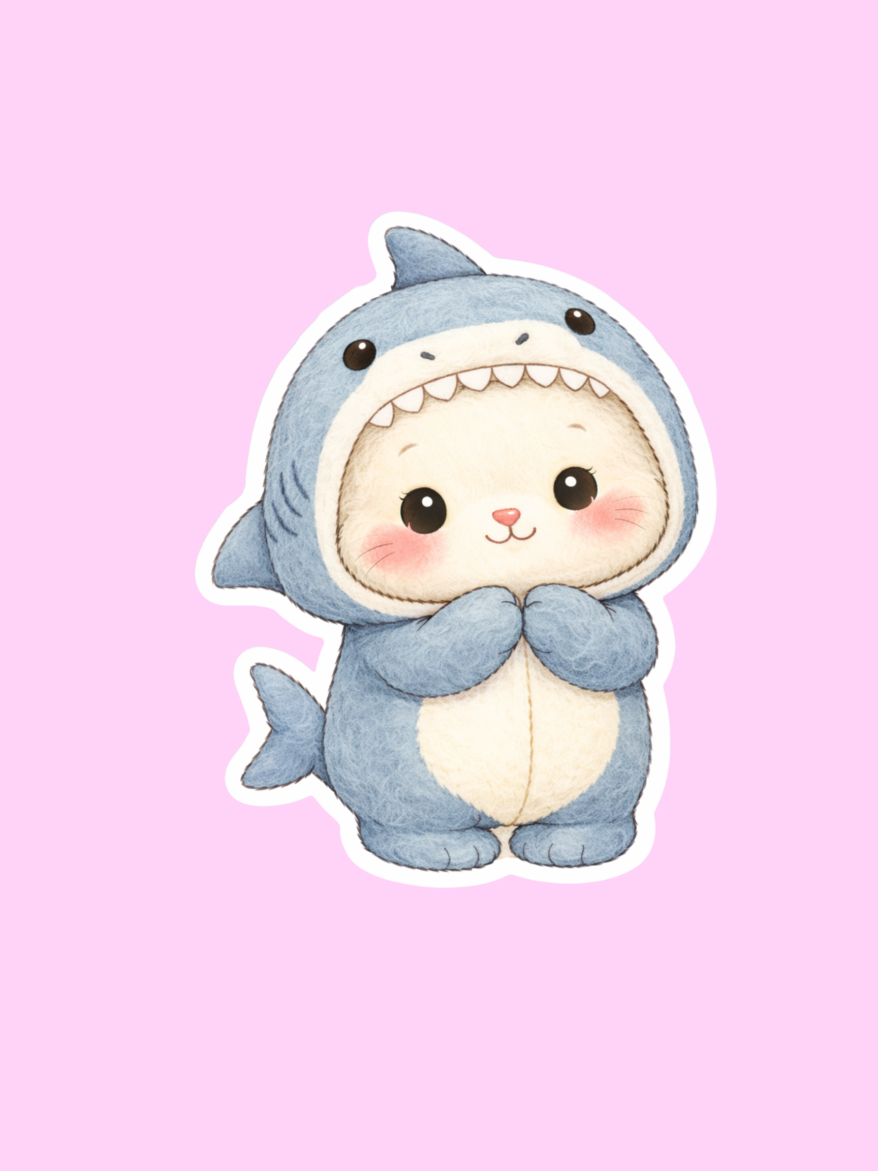 Bunny X Shark Sticker