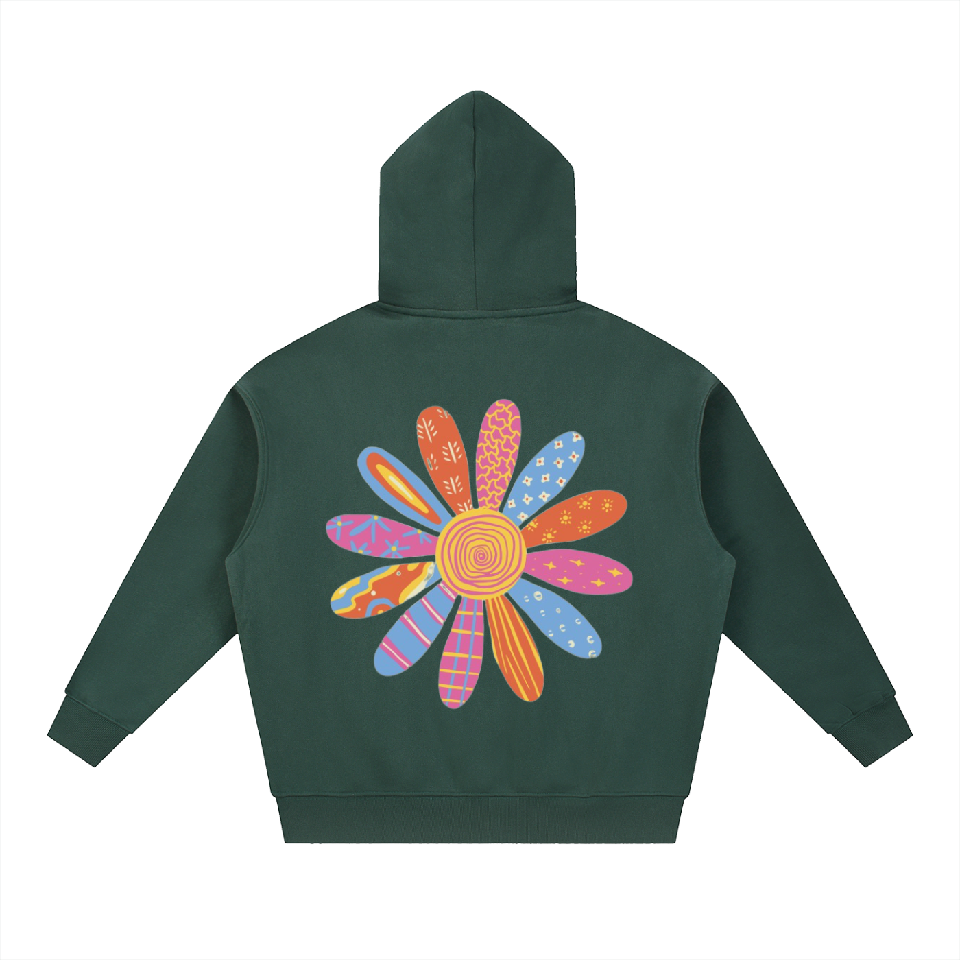 Oversized Flower Zip